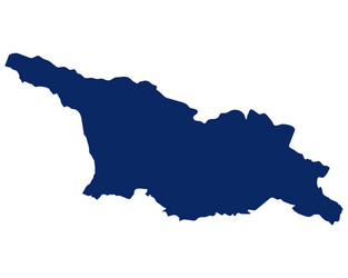 Georgia Map in Blue Vector Image