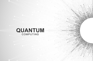 quantum computer technology concept deep learning vector image