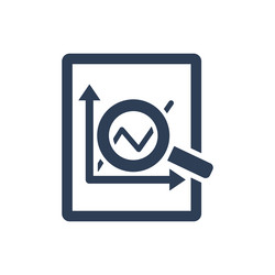 Simple of financial report analysis icon vector