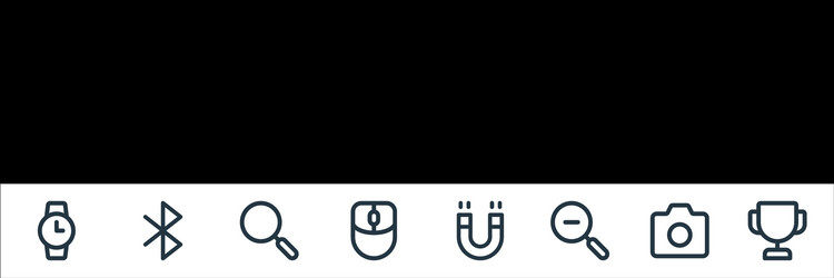 user interface line icons linear set quality vector image
