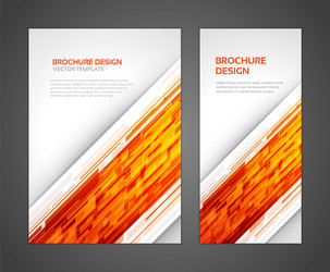 orange hi tech digital flow dynamic geometric vector