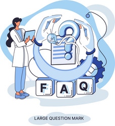 faq frequently asked questions answer to question vector image