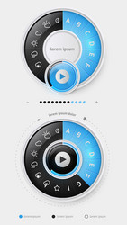 Modern UI Elements - Buttons & Menus vector image