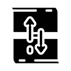 scroll hijacking ux ui design glyph icon vector image