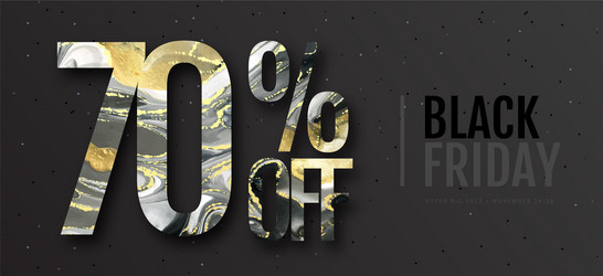 typography black friday big sale banner vector