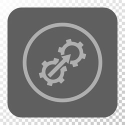 gear integration rounded square button vector image