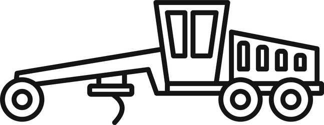 grader machine icon outline style vector image