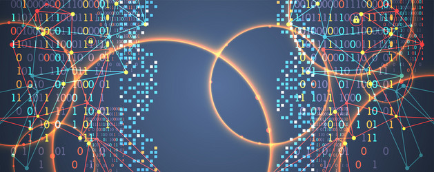 technology background big data concept binary vector image