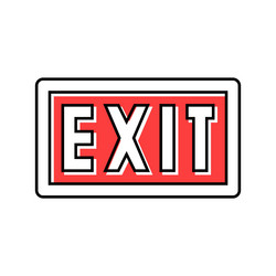 exit close color icon vector image