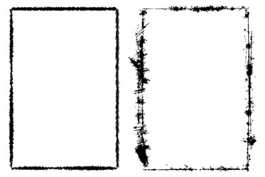 Grunge Frame Set - Distressed Texture vector image