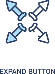 expand button concept 2 colored icon simple line vector image