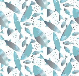 River Fish Patterns Blue river fish seamless pattern Royalty Free Vector Image