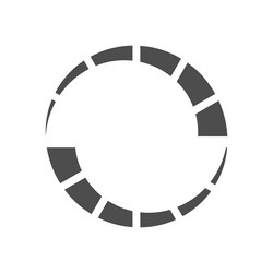 Circle loading bar icon simple style Royalty Free Vector