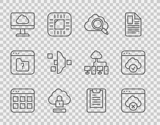 set line browser files failed access cloud vector image