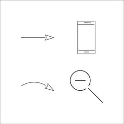 web simple linear icon setsimple outline icons vector image