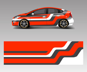 Abstract Racing Car Wrap Vector Image