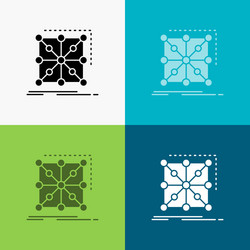 Data framework app cluster complex icon over vector