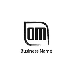 Initial letter om logo template design Royalty Free Vector