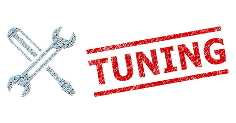 tuning recursive mosaic items vector image