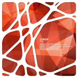 abstract network frame with triangular background vector image