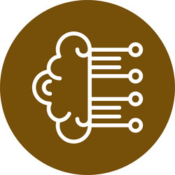neuromorphic computing line circle style icon vector image