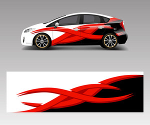 Racing Wave Decal Wrap Vector Image