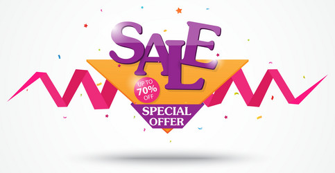 Sale banner and best offer design vector