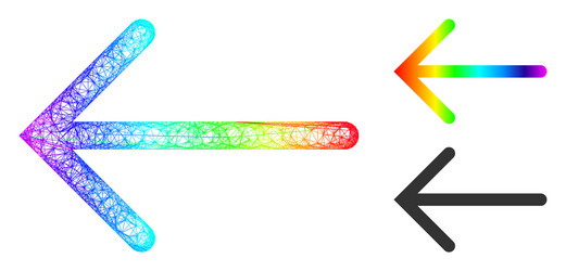 spectral net mesh gradient arrow left icon vector image
