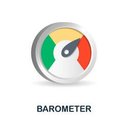 Barometer icon 3d from measuring collection vector