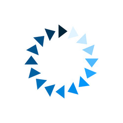 circle loader wait load spinning preloader vector image