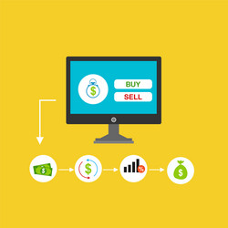 concept online and mobile payments for web page vector image