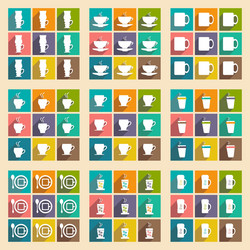 flat with shadow concept and mobile application vector image
