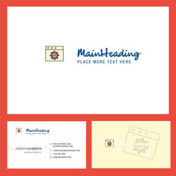 website programming logo design with tagline vector image