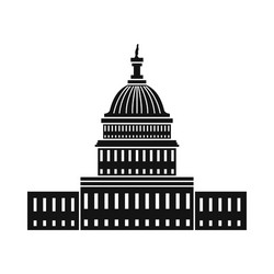 White House Icon - USA Vector Image