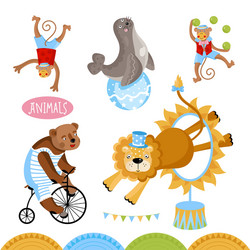 Lion in circus Royalty Free Vector Image - VectorStock