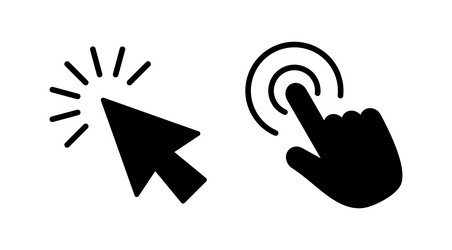 click icon cursor pointer sign vector image