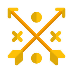 crossed arrows symbolize hipster style vector