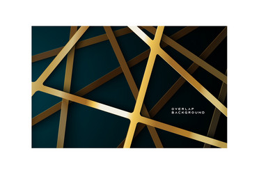 dark blue background with gold overlap layers vector image