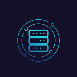 server mainframe and hosting icon vector image