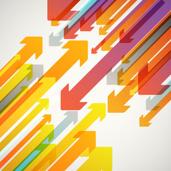 abstract background of different color arrows vector image