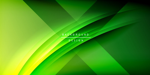 abstract green background smooth curves sharp vector image