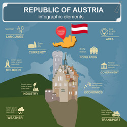 austria infographics statistical data sights vector