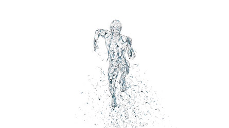 conceptual abstract running man runner vector image