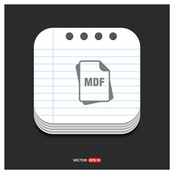 file type icons gray icon on notepad style vector image