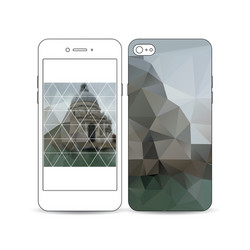 mobile smartphone with an example of the screen vector image