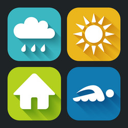 modern flat icons for web and mobile applications vector image