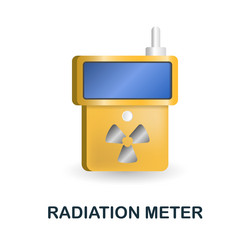 radiation meter icon 3d from measuring collection vector