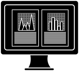 statistic graph report vector image