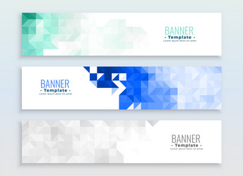 stylish wide web header layout in set vector image