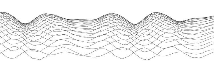 abstract geometric wave pattern with curved lines vector image